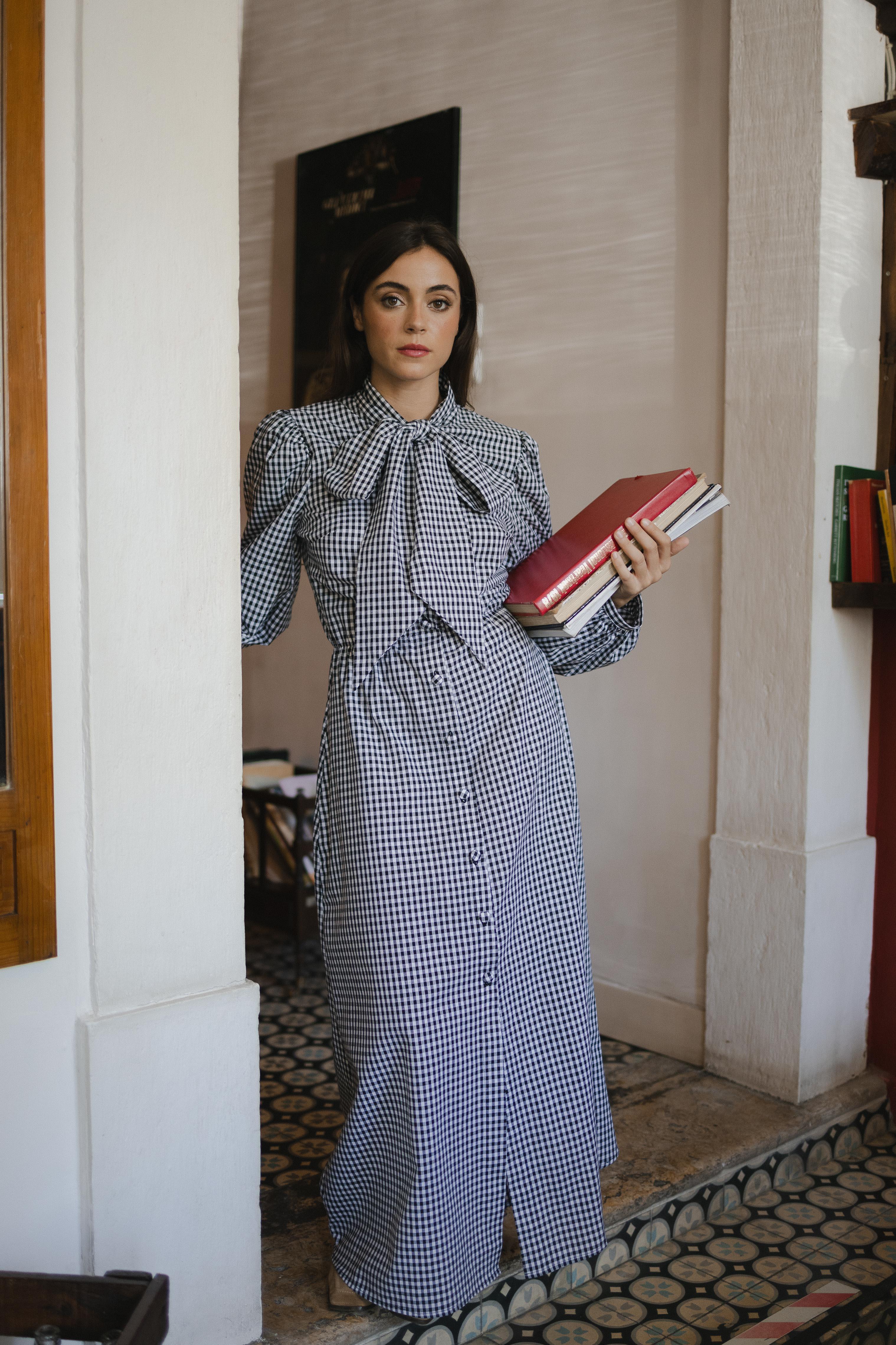 Vestido Veraniego Vestido Largo Cuadros Vichy Gingham Palace