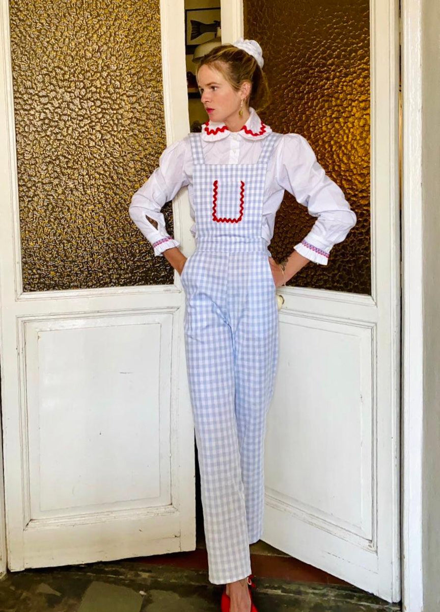 Gingham Palace Dodo overalls - light blue gingham Gingham Palace Dodo overalls - light blue gingham