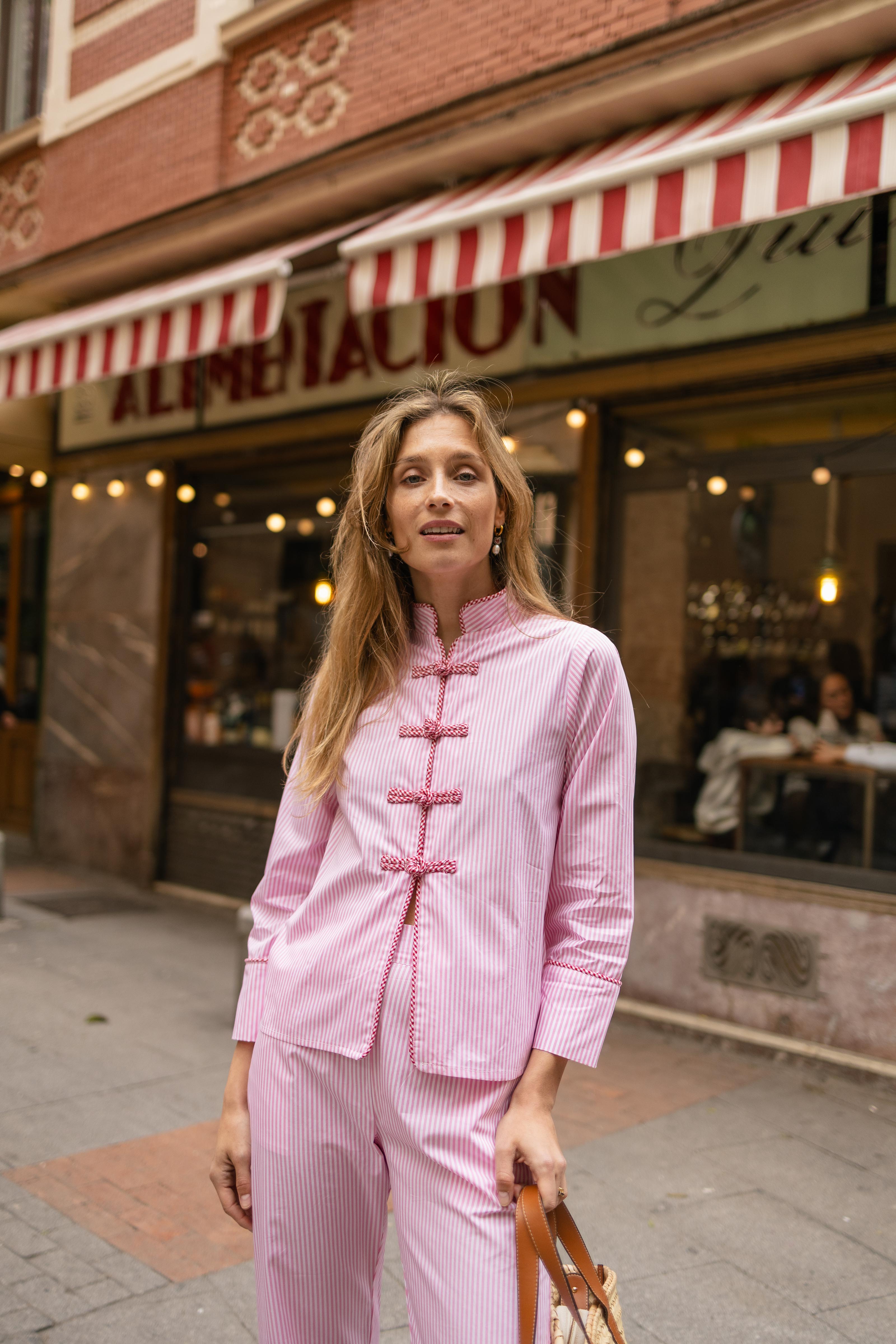 Dandan PJ set - pink stripes