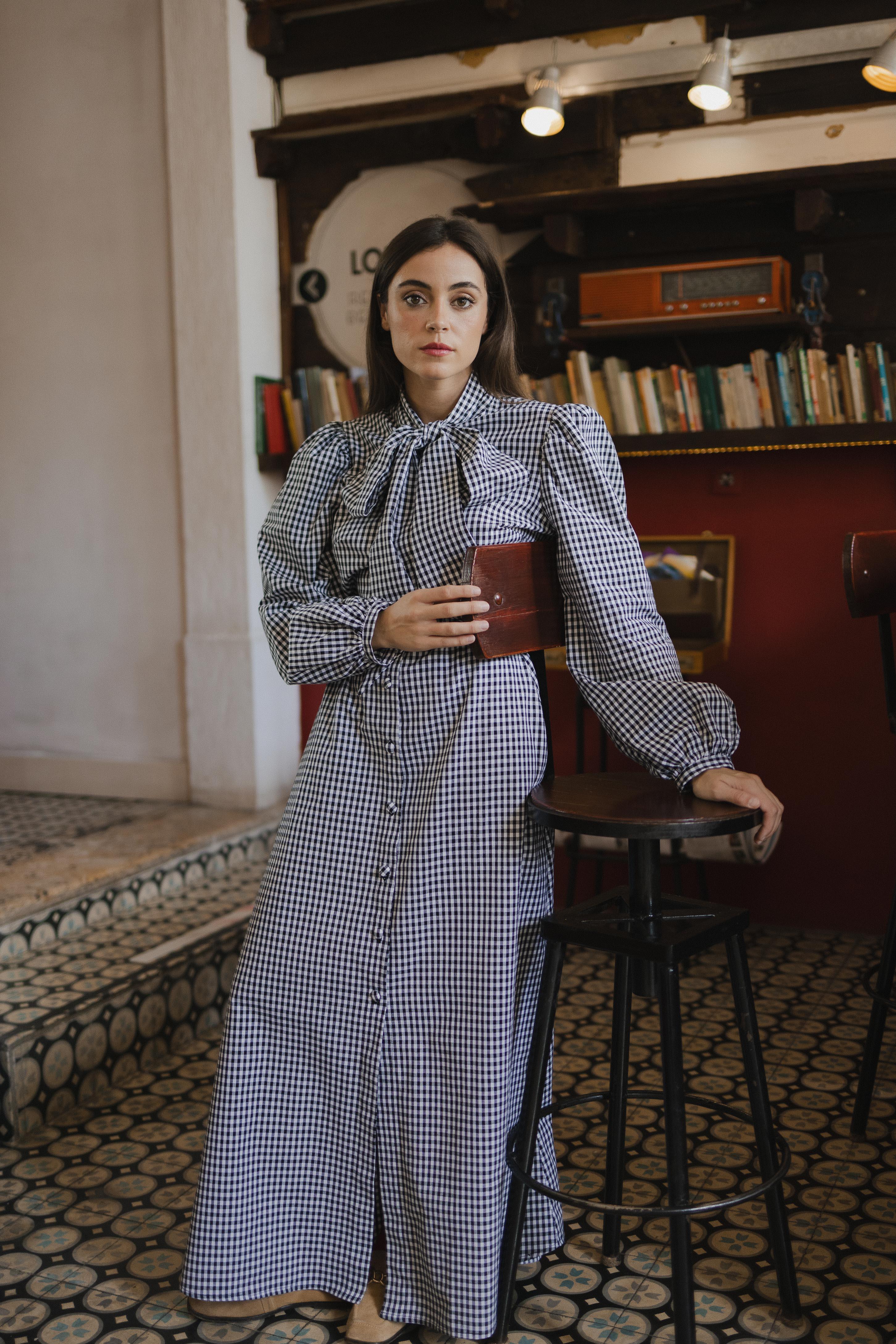 Gingham Palace Rose buttoned down dress - black gingham Gingham Palace Rose buttoned down dress - black gingham