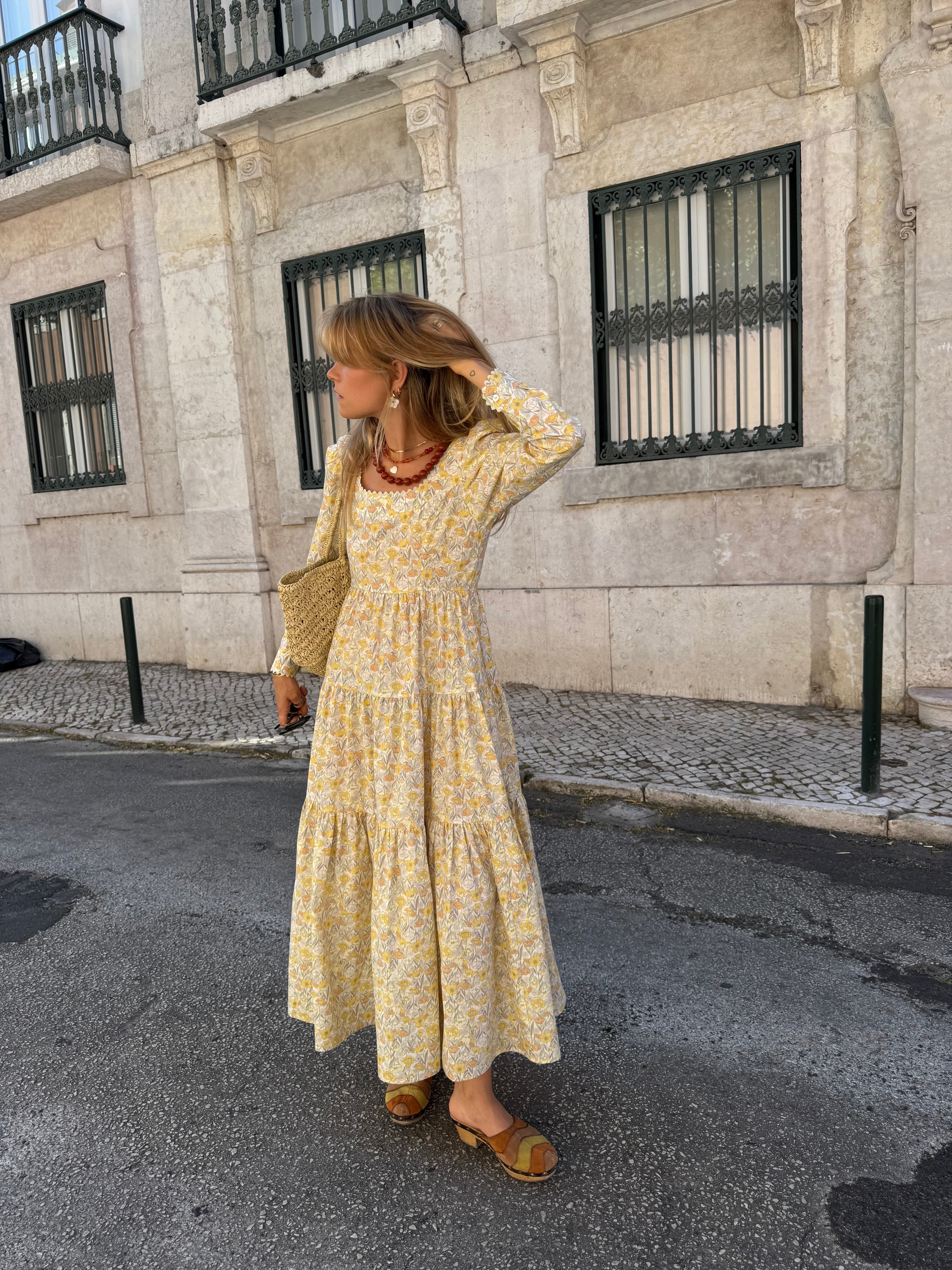 GP x HORTENSE STUDIO Rose de Jour dress- floral yellow