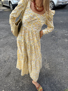 GP x HORTENSE STUDIO Rose de Jour dress- floral yellow