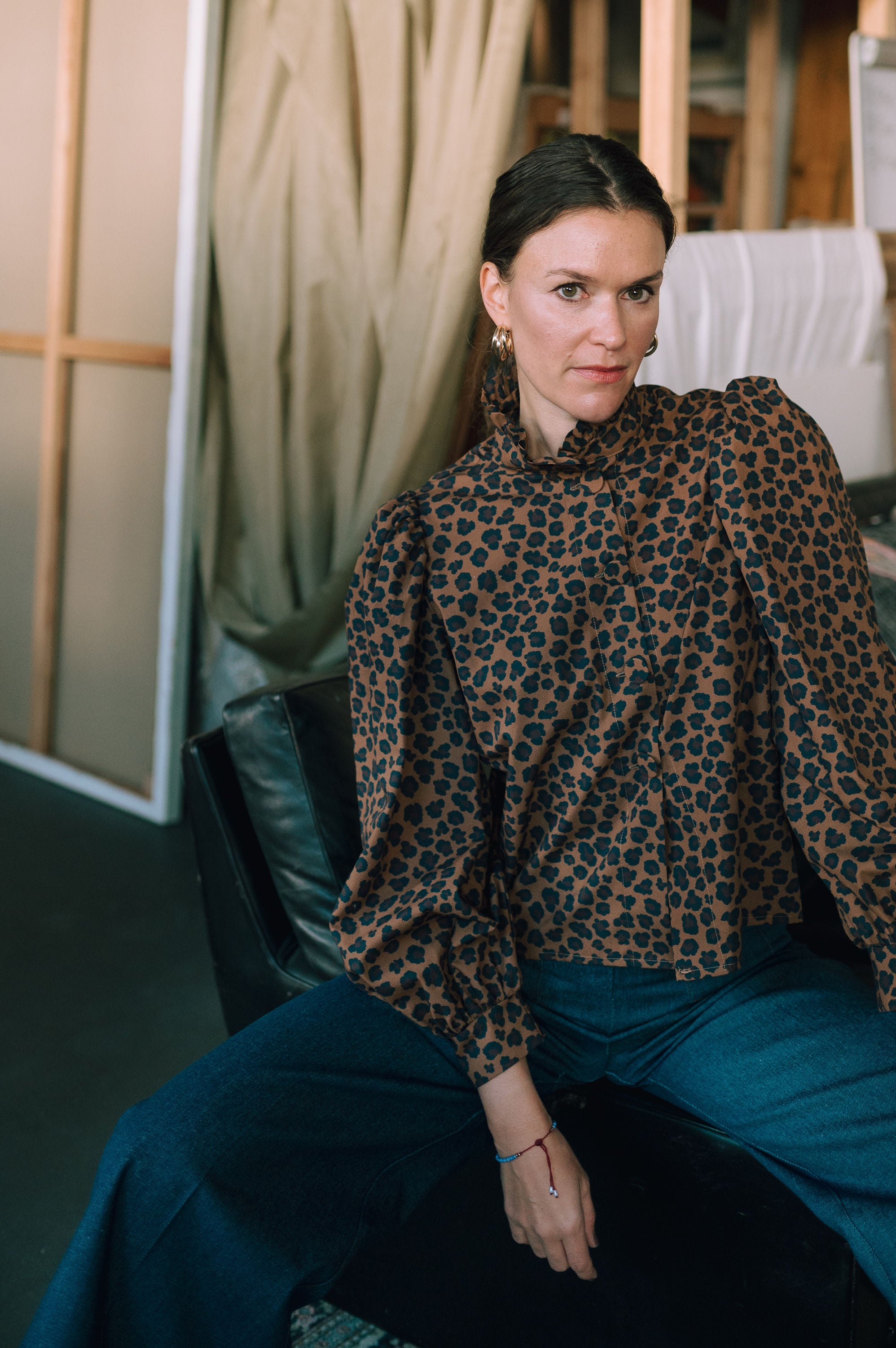 Isabella shirt - leopard print