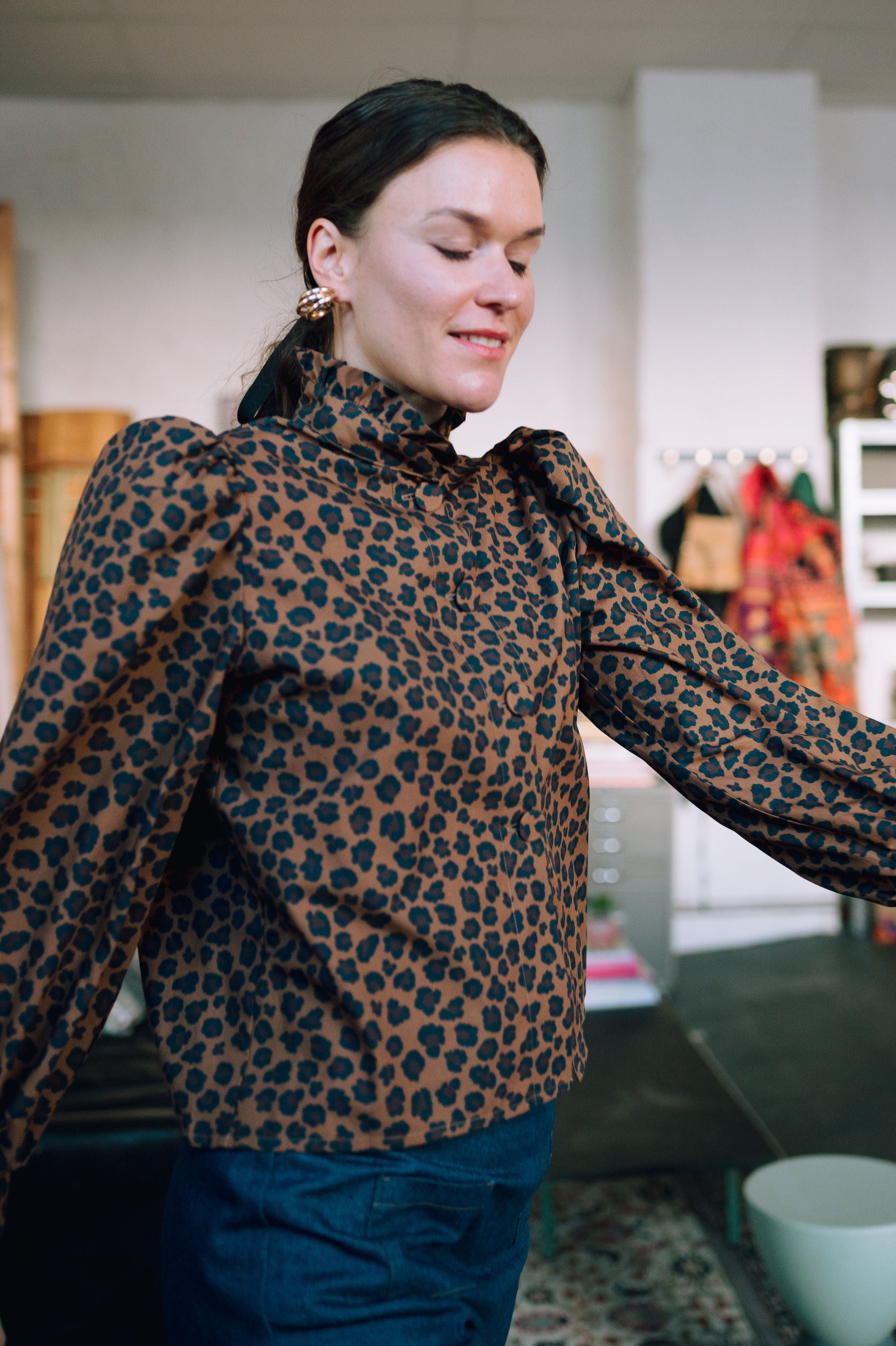 Isabella shirt - leopard print