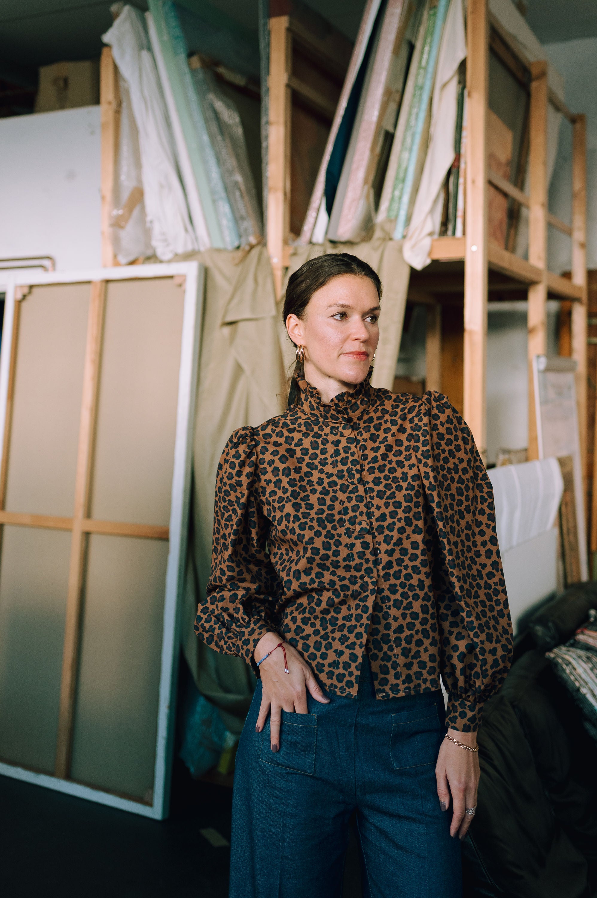 Isabella shirt - leopard print