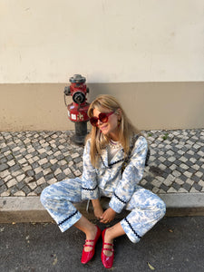 GP x HORTENSE STUDIO Chloe PJ set - blue toile de jouy