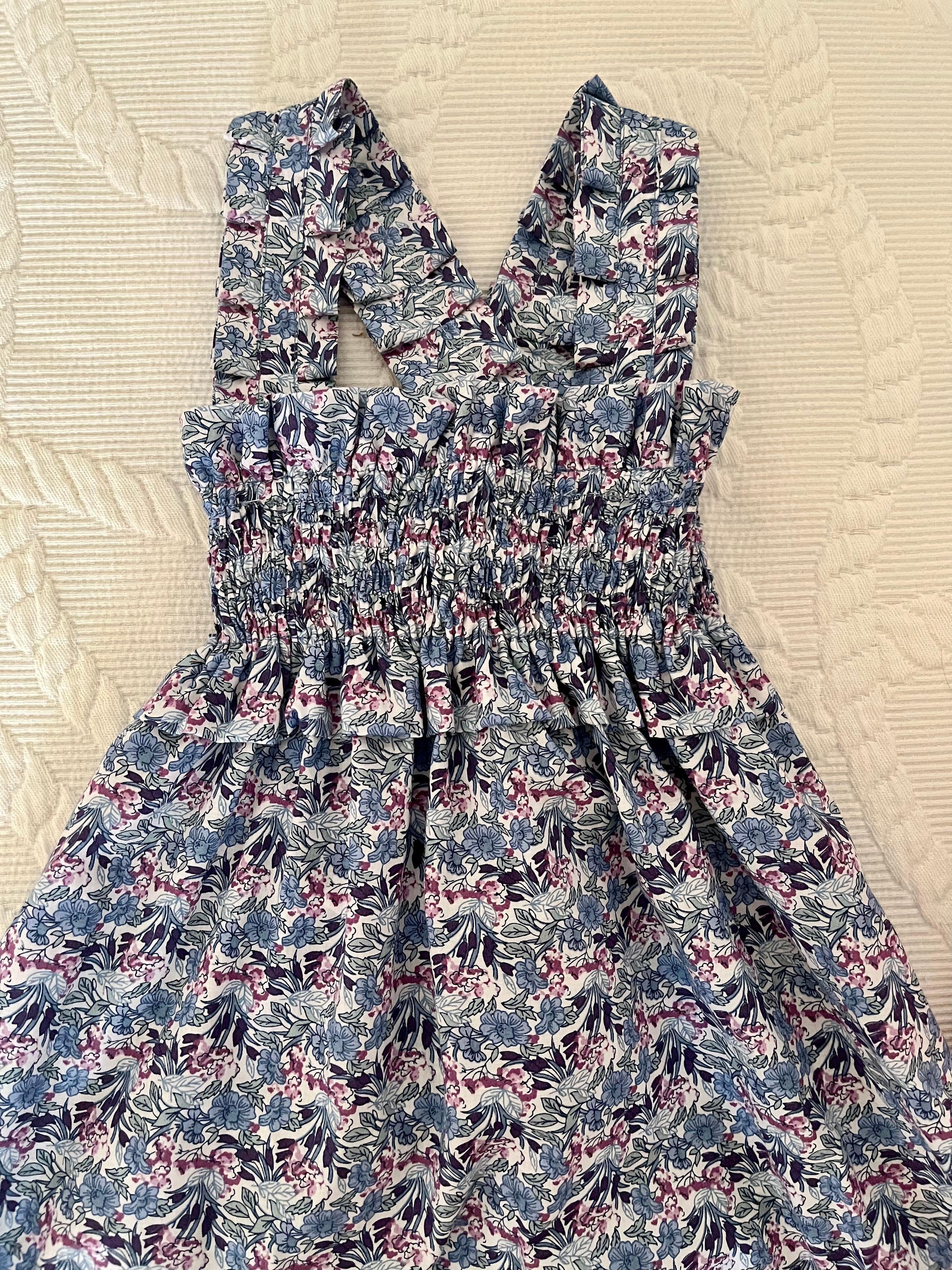 Delphine "mini me" midi dress for girls - floral mauve - Gingham Palace