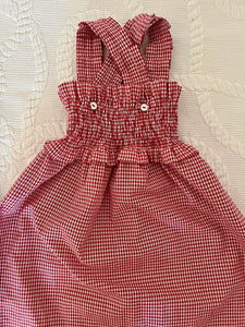 Delphine "mini me" midi dress for girls - red gingham - Gingham Palace