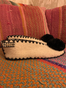 Penelope woollen slippers - black - Gingham Palace