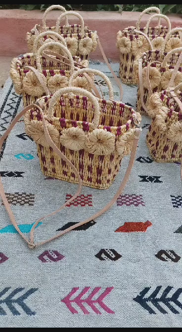 Stripes & Flowers crossbody bag